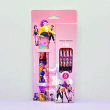 Mattel 出口热销KPOP女巫猎杀小队木制尺子铅笔文具套装，恶魔猎手 - 彩色 - 查看 7