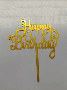 10pcs/Set Modern Happy Birthday Cake Decorations - Cake Decorations, Party Supplies, Wedding Decorations, Birthday Cakes, Christmas, Baking Accessories - Suitable For Family And Friends, Christmas Decorations - Multicolor - View 10