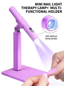 LIMEGIRL UV LED Nail Lamp, Fast Drying With Stand And French Nail Stamper, Portable Wireless Rechargeable Handheld UV Light, Mini Vertical Nail Dryer, Suitable For Beginners And Professionals - Multicolor - View 9