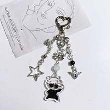 1pc Gojo, Geto, Street Chic Baddie Intricate Niche Design DIY Beaded Keychain, CCD Camera, Luggage Charm, Bag Pendant, Light Asian Style Niche Design Hanging Decor, Personalized Beaded Phone Case Chain, Card/Book Lanyard Pendant, Suitable For Unisex Dolls, Backpack Accessories, Birthday, Holiday, Couples, Gift, Christmas - Multicolor - View 9