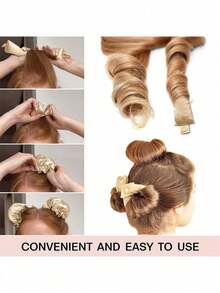 2pcs/Set No Heat Curling Iron And Curling Cap Combo, Loose Wavy Hairstyle Tools Set (1 Curling Iron + 1 Cap), Curling Iron, Curling Brush, Curling Tools, No Heat Curling, No Heat Curl, Hair Curler, Hair Roller, Curling Tools, Hairstylist, Hairstylist Accessories - Multicolor - View 8