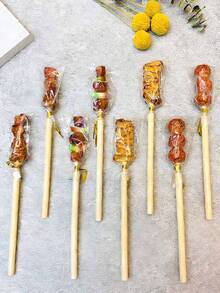 3pcs/4pcs Creative BBQ Skewer Shape Ballpoint Pen 0.5mm Pen Refill Cute Simulation Food Pen Novelty Stationery Gift - Barbecue Skewers Ballpoint Pen - View 3