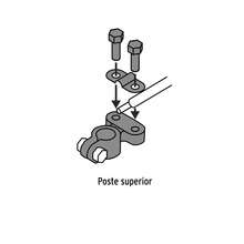 Par de terminales para batería, de latón poste superior. - A - Ver 3
