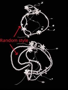 1pc Fashionable Luxurious Casual Elegant Exquisite Unique Lightweight Versatile Butterfly Flower Pearl Multi-Layer Tassel Waist Chain Jewelry For Women - Multicolor - View 4