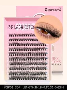160/180/190/200pcs C Curl Individual Eyelashes DIY Eyelash Extensions Lash Clusters Mix Natural Long False Eyelash Extenstions Curly Lash Makeup - Black - View 11