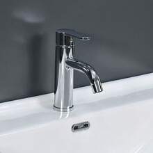 浴室洗手盆水龙头 单孔黑色面盆混合水龙头 冷热水不锈钢面盆混合水龙头 - 彩色 - 查看 7