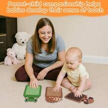 7pcs Children's Animal Texture Mats Set - Includes 7 Tactile Learning Squares With Adorable Cartoon Animal Patterns, Vibrant Colors And Diverse Textures, Early Education, Montessori Learning; Fun And Educational Gift For Girls And Boys, Suitable For Birthday, Holiday Or Early Learning - Multicolor - View 9