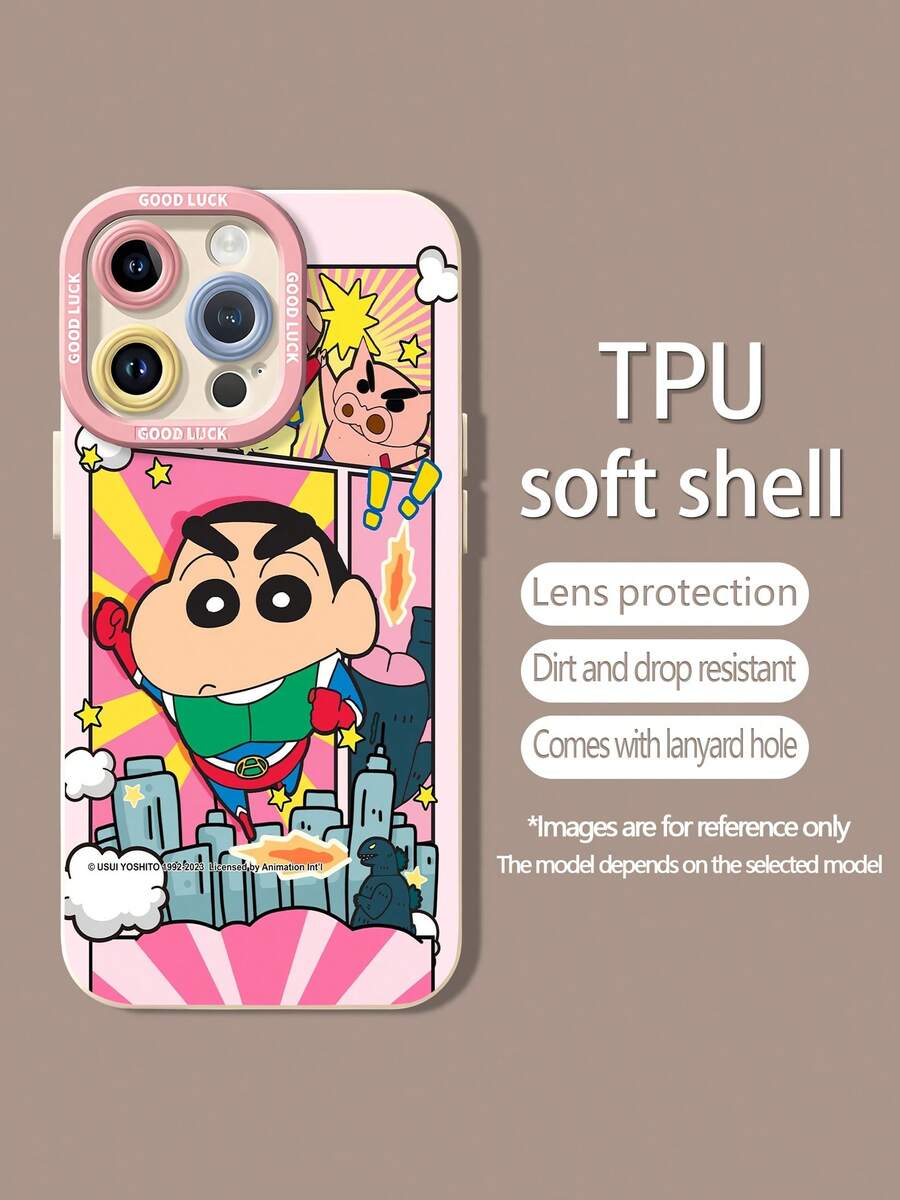 Shin-Chan Comic Panel With Superhero Flying Action! This Stylish Phone Case Is Compatible With Samsung, Apple,  OPPO, ,And So On.Made Of Flexible TPU Material,Shock-Resistant,Scratch-Resistant, It Offers Excellent Drop Protection And A Comfortable Grip. It's An Ideal Gift For Family, Friends, And Loved Ones, And A Perfect Choice For Festivals,Fundas Para ,Valentine's Day,Quick Ship Items,
Hombre Fundas Para, Hombre,Celulares Y Accs,White Phone Case - 白色 - 查看 1