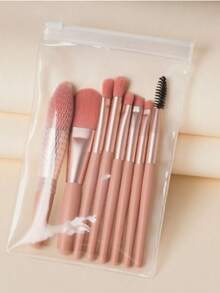 8pcs Portable Makeup Brush Set, Mini Soft Nylon Makeup Tools - A - View 14