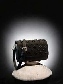 Women's Luxury Custom Letter Small Crossbody Chain Bag - Black - Black - View 7