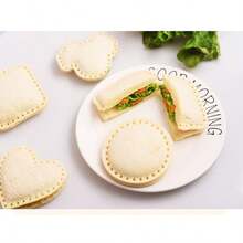 3-In-1 Sandwich Maker Set, Includes Sandwich Cutter, Pancake Maker, And Shaped Cutters (Heart, Square, Dinosaur, Star) - Silver - View 5