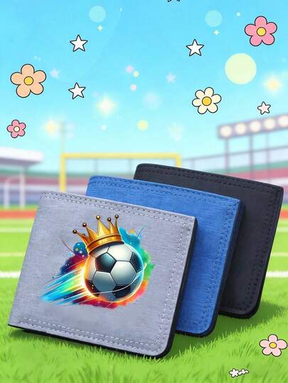 1pc Cartoon Pattern Mini Wallet, Customizable With Your Name Or Holiday Greetings. Unique Cartoon Style Dual-Layer Design Includes Credit Card Slots. This Lightweight And Portable Multi-Card Wallet Makes A Distinctive Gift For Family And Friends.