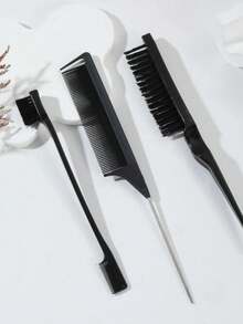 3/6/9 Piece Hair Kit – Rat Tail Comb, Fine Line Brush For Styling/Daily Use And Travel - 2 Kits / 6 Units - View 2