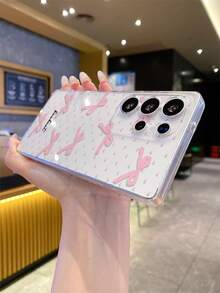 1pc Polka Dot Bow Heart Pattern Android Phone Case, Precise Cutout Camera Protection Suitable For Samsung Galaxy S25 Ultra/Galaxy S24 Ultra/S24/S23 Ultra/A56 5G/A55 5G/A52s 5G/A26 5G, Nothing, Pixel, INFINIX, Xiaomi Redmi Protective Cover - Multicolor - View 5