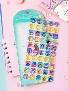 6pcs 3D Luminous Stickers, Suitable For Phone Cases, Notebooks, Planners, Children's Creative Stickers - Multicolor - View 12