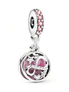 1 mặt dây chuyền đính hạt màu tím. Các họa tiết bao gồm trái tim, hình mẹ, biểu tượng vô cực, bướm, quỷ, hoa, quả cầu, cỏ bốn lá, vương miện, v.v. Thích hợp để tự làm đồ trang trí vòng tay và dây chuyền thủ công. - Màu tím - Xem 9