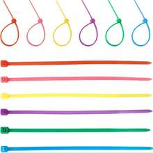 100/300/500pcs Colorful 4 Inch Nylon Self-Locking Cable Ties, Suitable For Home, Garden, Garage, Workshop - Strip - View 8