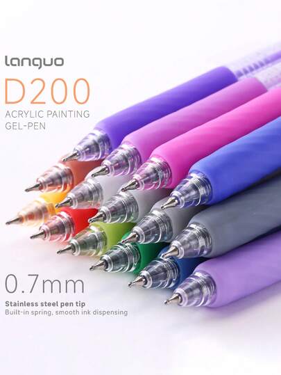 1 pièce Stylos de peinture acrylique rétractables 36/54/72/90 couleurs, set de stylos multicolores neutres, pointe fine pour cahier, peinture, marquage, comprend différents types pour répondre à différents besoins créatifs, accessoire essentiel pour l'art professionnel, excellent cadeau pour les garçons, les filles et les étudiants