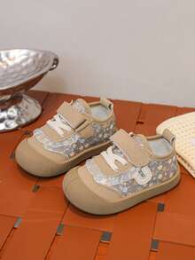 Toddler Soft Bottom Shoes, Fashionable Sneakers, Breathable Non-Slip Baby Walking Shoes, Simple & Elegant Student Shoes - Khaki - View 3