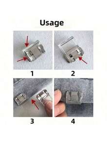 4/6-Piece Seamless Leg Adjuster Clips, Concealed Leg Adjusters To Prevent Pants From Dragging On The Ground, Secure And Discreet Fastening Method, Easy To Use Without Sewing, Suitable For Jeans And Trousers. - A - View 4
