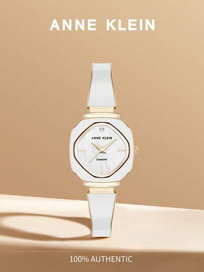 Anne Klein Stylish Square Watches For Women Women's Stainless Steel Strap Watch Elegant Waterproof Women's Watch With Classic Vintage Dial Design