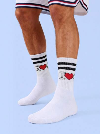 6/3/1 par de calcetines deportivos de béisbol para hombres, cómodos y versátiles para uso diario, adecuados para volver a la escuela, estilo universitario, para todas las estaciones