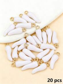 10/20/30/50/80/100 chiếc mặt dây chuyền hình ớt đỏ tráng men - Mặt dây chuyền hợp kim, bề mặt nhẵn, lỗ 2mm, thích hợp cho việc tự làm trang sức và thủ công, phụ kiện làm trang sức. - Nhiều màu - Xem 23