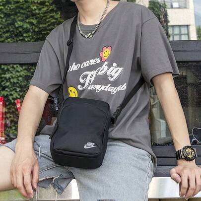 Nike Unisex Backpack, 2026 Spring New Arrival Sports Casual Commute Travel Shoulder Bag Crossbody Bag, Compact DB0456-010