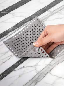 2 piezas/1 pieza Cubierta de drenaje cuadrada, atrapapelos, cubierta protectora para desagüe de baño y cocina - A - Ver 4