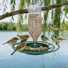 Outdoor Bird Feeder/Feeder, Garden Plastic Bottle Hanging Bird Feeder, "[DIY Transformation Tool] Empty Bottle Transformed Into Bird Feeder! Hang On The Balcony/Garden, Automatically Dispense Food, Wild Birds Will Come To Feed!" - Green Disc Bird Feeder - View 8