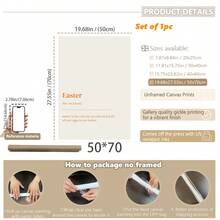 1pc Canvas Wall Art - Easter Gallery Wall Art, Vibrant Spring Art Prints, Easter Danish Pastel Home Decor, Spring Wall Art, Baby Room Decor – Framed Nursery Wall Art Perfect For Playroom Decor Nursery Decor, Childcare Room Decor, Kindergarten Decor, Boy's Room Decor Girl's Bedroom Decor Kids' Room Decor Easter Wall Decor, Nursery Spring Decor, Easter Children's Room Posters, Spring Decor Posters - Multicolor - View 28