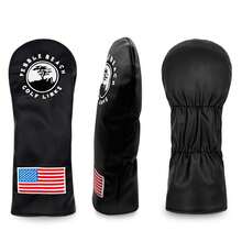 Black Leather Golf Club Head Cover, Waterproof , Golf Accessories & Gifts - Black - View 7
