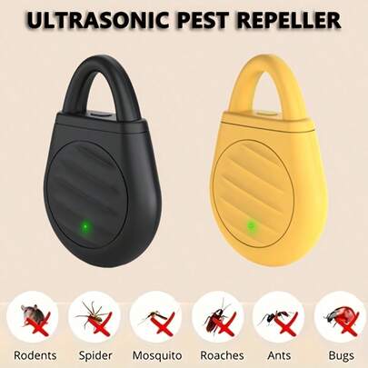 Ultrasonic Repeller Suitable For Pets And Gardens, With 3 Adjustable Frequency Settings, Can Repel Birds From Fruit Trees, And Help Control Fleas Or Ticks Indoors And Outdoors, Effectively Eliminating Insects In Pet Bedding And Resting Areas
