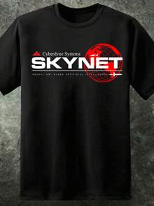 Terminator Movie Skynet Mens T Shirt T800 Cyberdyne Systems - 黑色 - 查看 1