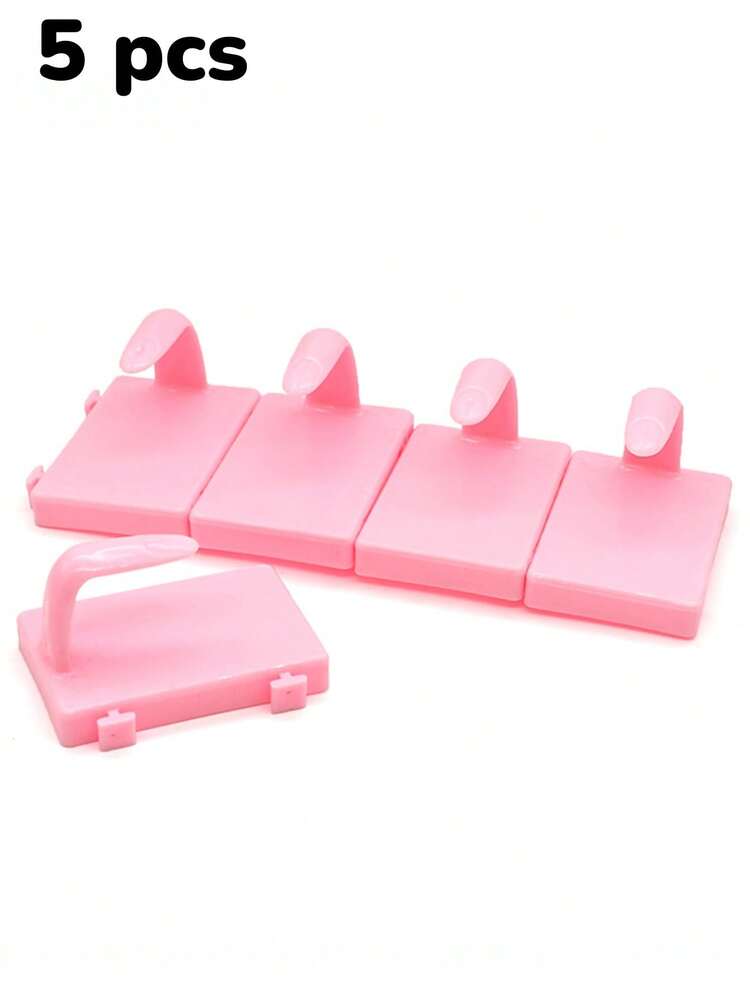 5个塑料假指甲片练习展示架，美甲训练架，指甲展示架，练习用假指甲，带底座，适用于假指甲设计，家庭DIY初学者沙龙用品 - 彩色 - 查看 8