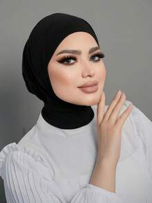 1顶时尚休闲优雅速戴头巾帽，经典简约风格，柔软透气的莫代尔面料，适合日常生活、节日、祈祷等场合。 - 多色 - 查看 14