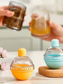 1/4Pcs 2.5in Silicone Ice Ball Maker Sphere Ice Mold For Whiskey Cocktails Kitchen Tool - Multicolor - View 6