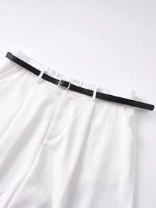 Plus Size Shorts White Summer - White - View 4