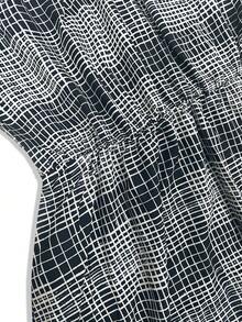 Versatile Sleeveless Dress, Black & White Plaid Pattern, Suitable For Commute And Vacation - Black - View 6