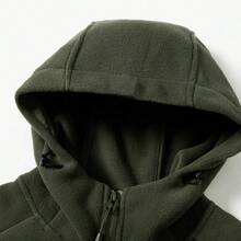 Mubberry Mens Fleece Jacket Full Zip With Hood Pockets Warm Lightweight Winter Jacket - 淺綠色 - 查看 3