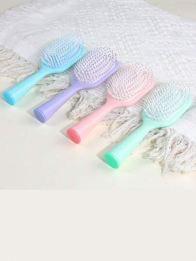 1pc Air Cushion Massage Comb, Women's Anti- Detangling Brush For Long Hair, Home Use Straightening Hair Airbrush Comb