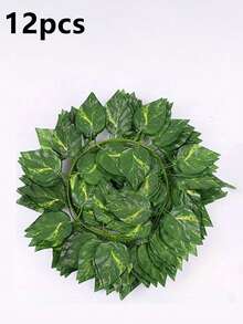 24/12/1pc Artificial Ivy Vine, Fake Green Leaves Hanging Plant, Suitable For Christmas Decoration, Wedding Decoration, Wall Decor, Outdoor Decor, Evergreen Ivy, Climbing Plant, Fake Vine, Applicable For Office Decor, Desk Decor, Home Decor, Party Decor, Garden Decor, Bedroom Decor, Window Decor - Green - View 10