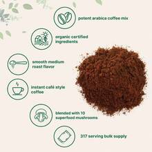 Café instantáneo orgánico de 10 en 1 con polvo de hongos, 28 onzas (paquete de 1) - 3 bolsas - Ver 6