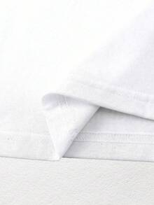 Camiseta gráfica con motivo de corazón y letra para mujer - Blanco - Ver 5