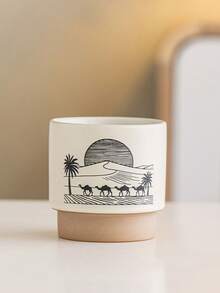 1个中东热带风格手绘骆驼耐热茶杯，沙特阿拉伯咖啡杯，适合居家、办公、送礼等场合，实用且具有装饰性的文化用品，可用于饮用茶和咖啡。 - 彩色 - 查看 15