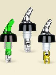 1pc 30/45ml Automatic Measuring Bottle Pourers+5 Small Black Hats, Quick Shot Spirit Measure Pourers, Drinks Wine Cocktail Dispensers, Western Wine Spout, Wine Pourer, Home Bar Supplies, Home Bar Tools, Alcohol Measuring Bottle Dispenser, Newly Designed, Suitable For Most Standard Wine Bottles - Multicolor - View 8