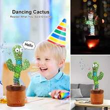 Cactus bailarín parlante repite habla graba música juguete educativo divertido peluche regalo bebé niña - como en la foto - Ver 4