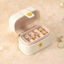 Mini Ring Storage Box, Leather Jewelry Box, Customized Gift, Travel Jewelry Box, Keychain Ring Holder, Bride Bridesmaid Wedding Gift - Multicolor - View 3