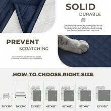 Durable Waterproof Pet Bed Cover And Sofa Protector For Dogs And Cats, 30x30 Inches Navy Blue Mattress And Furniture Guard - Multicolor - View 2