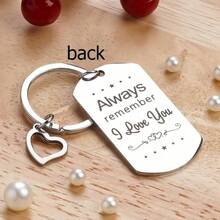 1个女婿礼物钥匙扣，送给女婿的订婚、婚礼、圣诞节、感恩节、新年礼物 - 銀色 - 查看 3